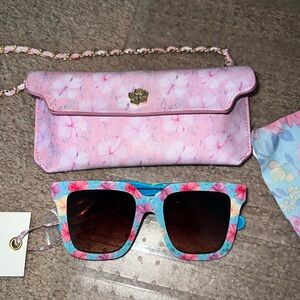 love shack fancy kids sunglasses brand new with carry case